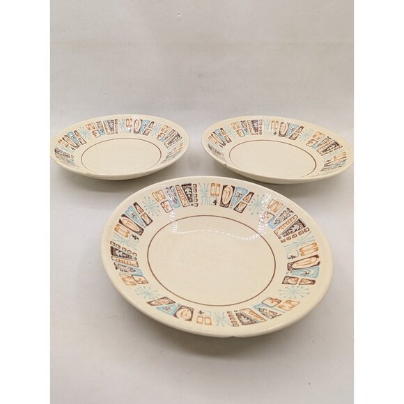 Vtg 3 Taylor Smith Moderne Fruit Dessert Bowl MCM Vintage Atomic 1960s 5.6" READ - Picture 2 of 8